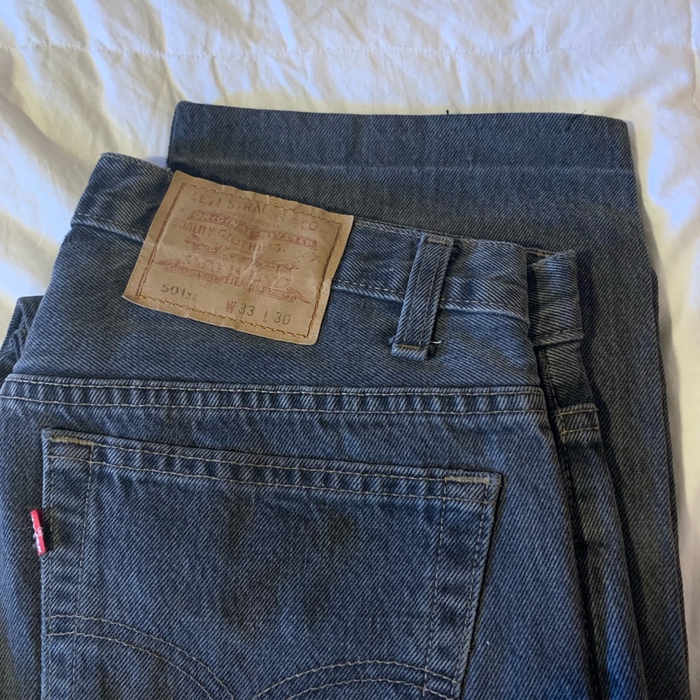 Three styles and size of vintage Levi men’s jeans